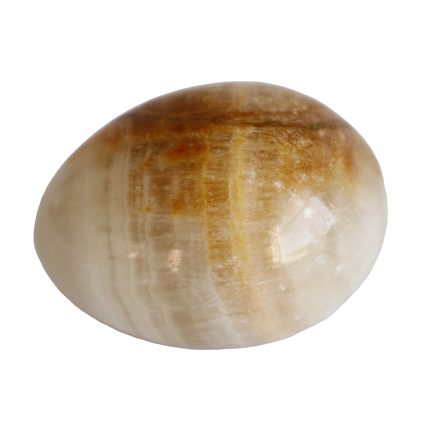 Bal Oniks Doğal Taş Yumurta – 2,3 İnç | El Yapımı Dekoratif Şifa Taşı | Benzersiz Doğal Desenli