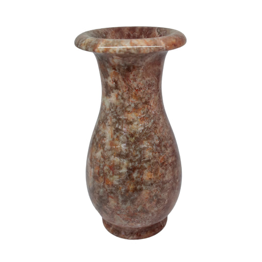 "Doğal Oniks Taş Lale Model Vazo - 20 cm Dekoratif Şık ve Zarif Tasarım"