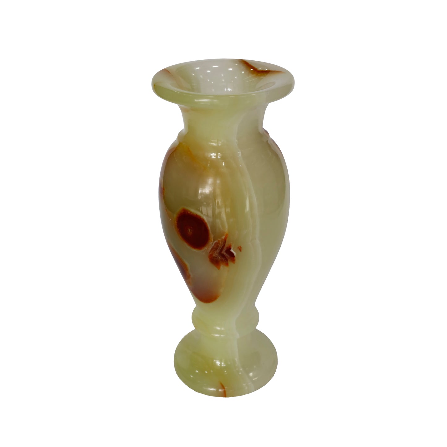 "Decorative Vase from Natural Onyx Stone - Elegant Design for Home and Office"