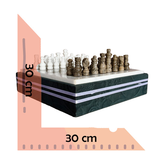 El Yapımı Doğal Taş Satranç Takımı - Şık ve Benzersiz Tasarım