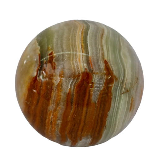 "Doğal Oniks Taşı 4 İnç Küre | Feng Shui ve Dekor İçin Oniks Top"