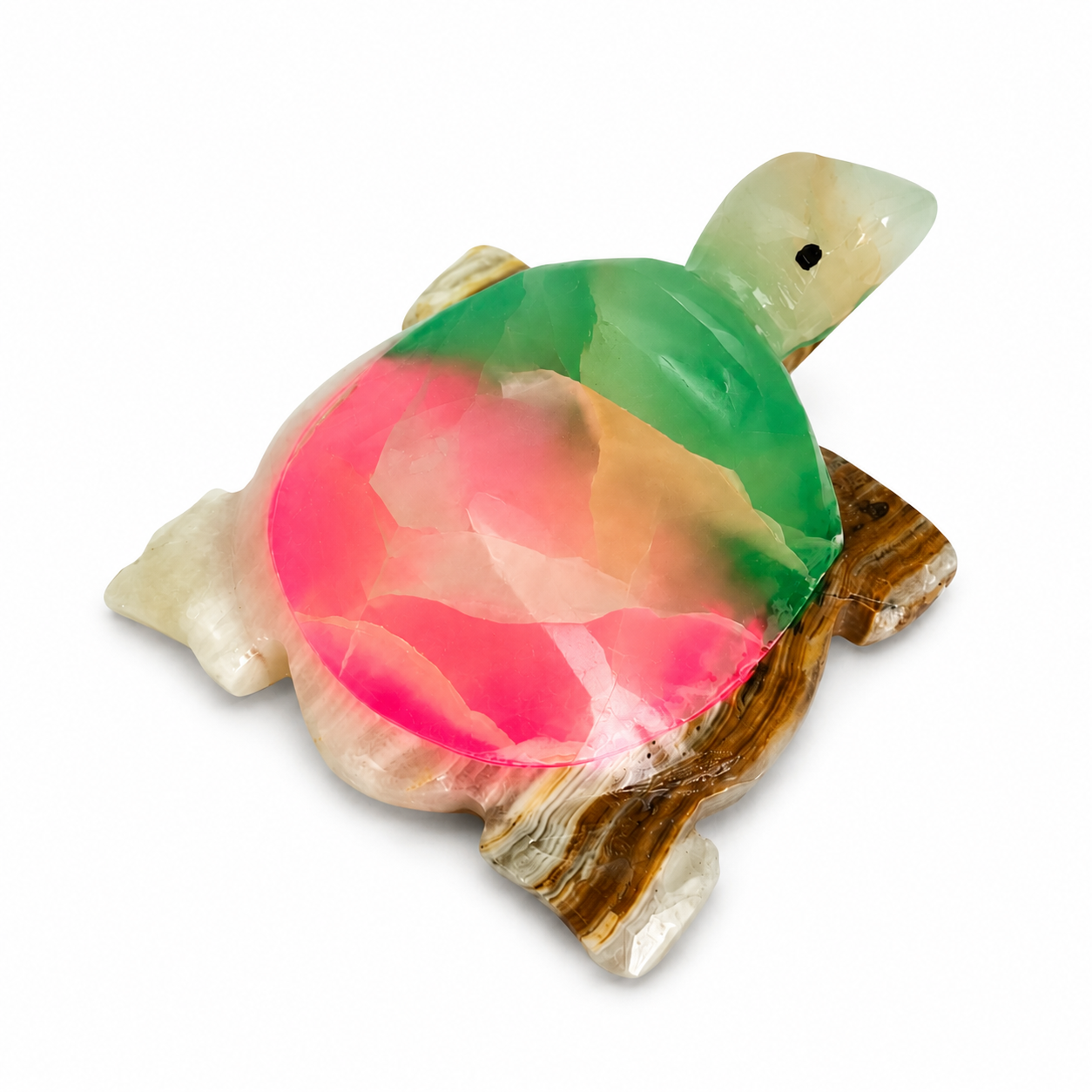 3 İnç Kaplumbağa Biblo – Doğal Taş Dekoratif Kaplumbağa Figürü, 8x7 cm, 165 Gram