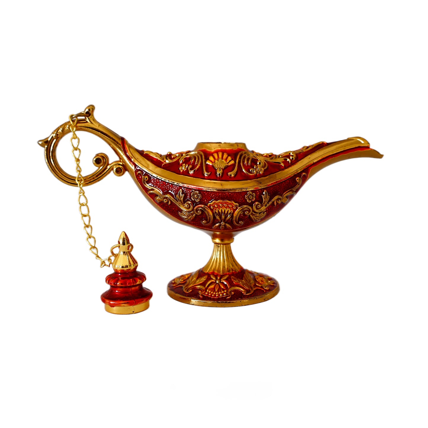 Dekoratif Alaaddin Sihirli Lambası - Vintage Tasarım, 13x8.5 cm