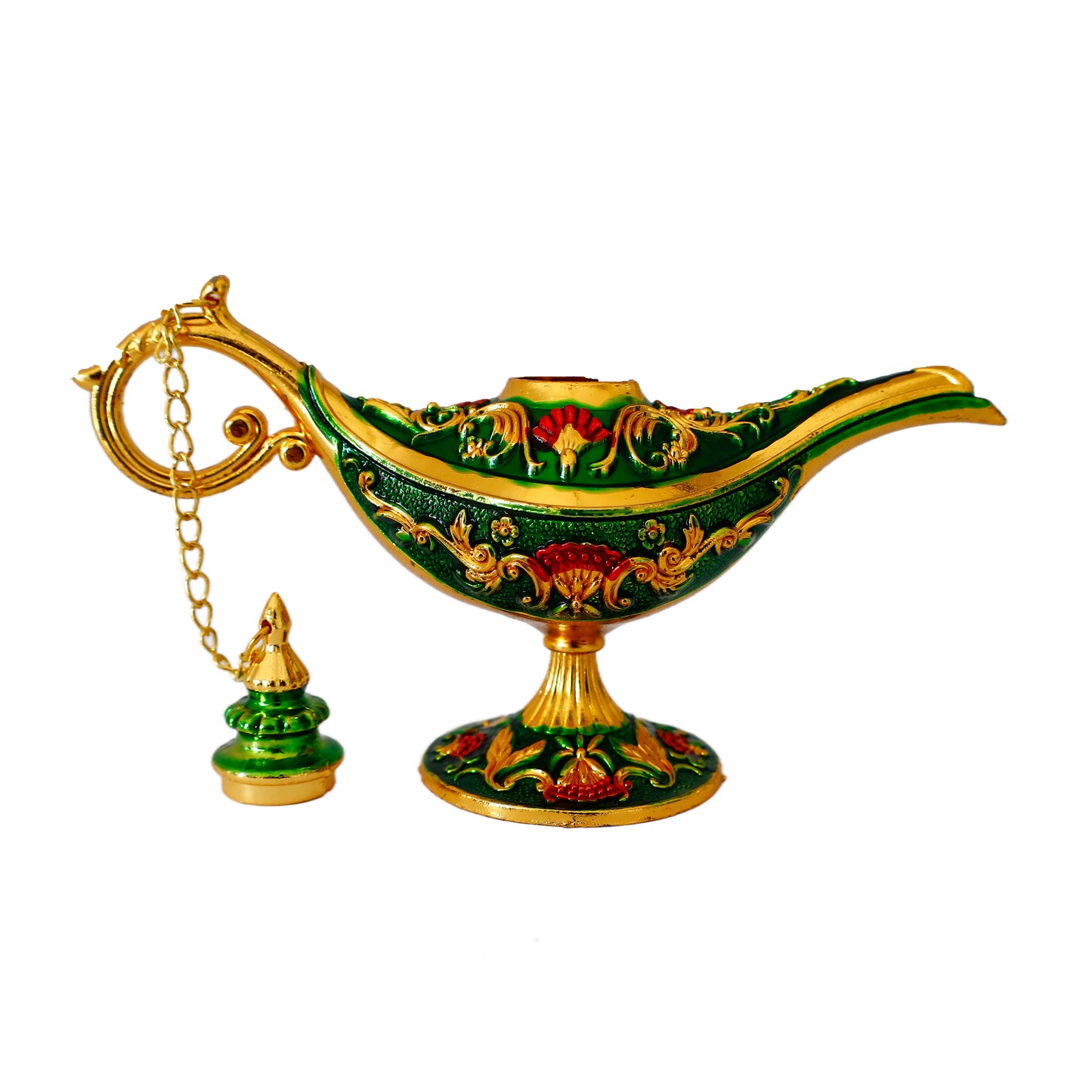 Dekoratif Alaaddin Sihirli Lambası - Vintage Tasarım, 13x8.5 cm