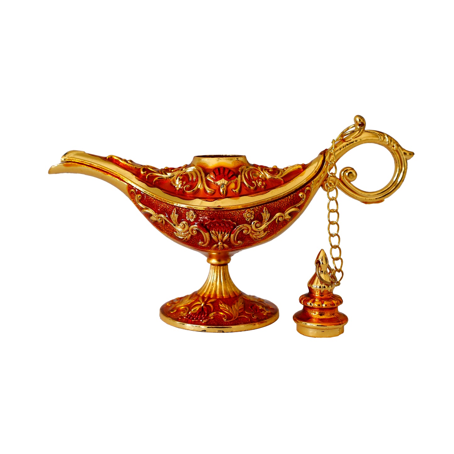 Dekoratif Alaaddin Sihirli Lambası - Vintage Tasarım, 13x8.5 cm