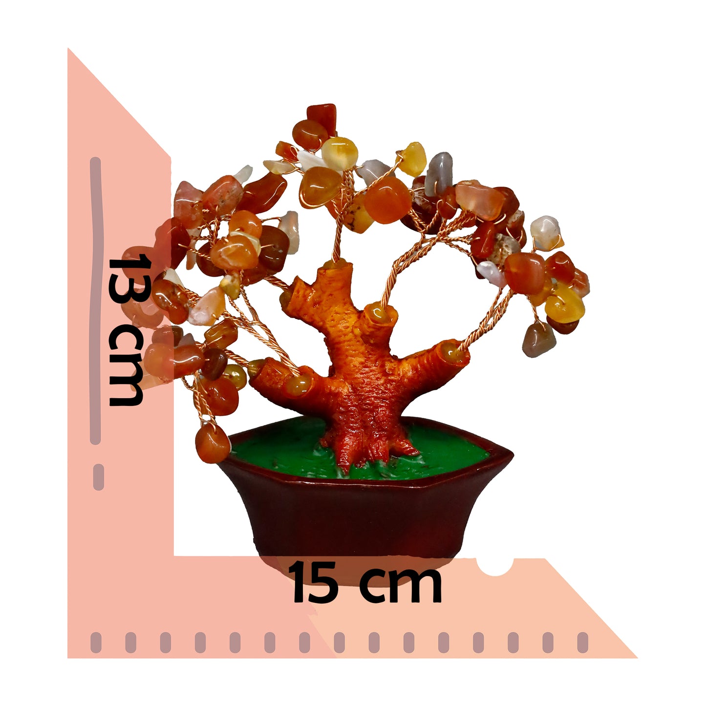 Karnelyan Doğal Taşlı Bonsai Hayat Ağacı – Enerji, Tutku ve Motivasyon Kaynağı!
