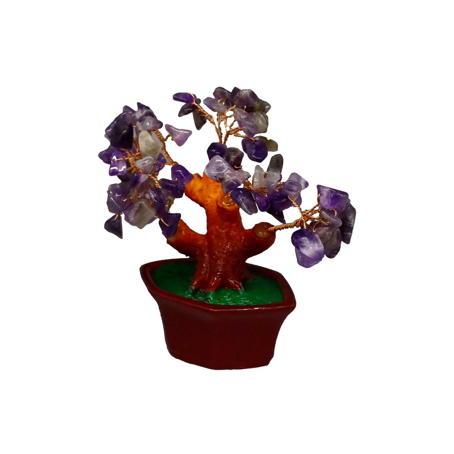 Ametist Doğal Taşlı Bonsai Hayat Ağacı - Dekoratif ve Şifalı Enerji Ağacı