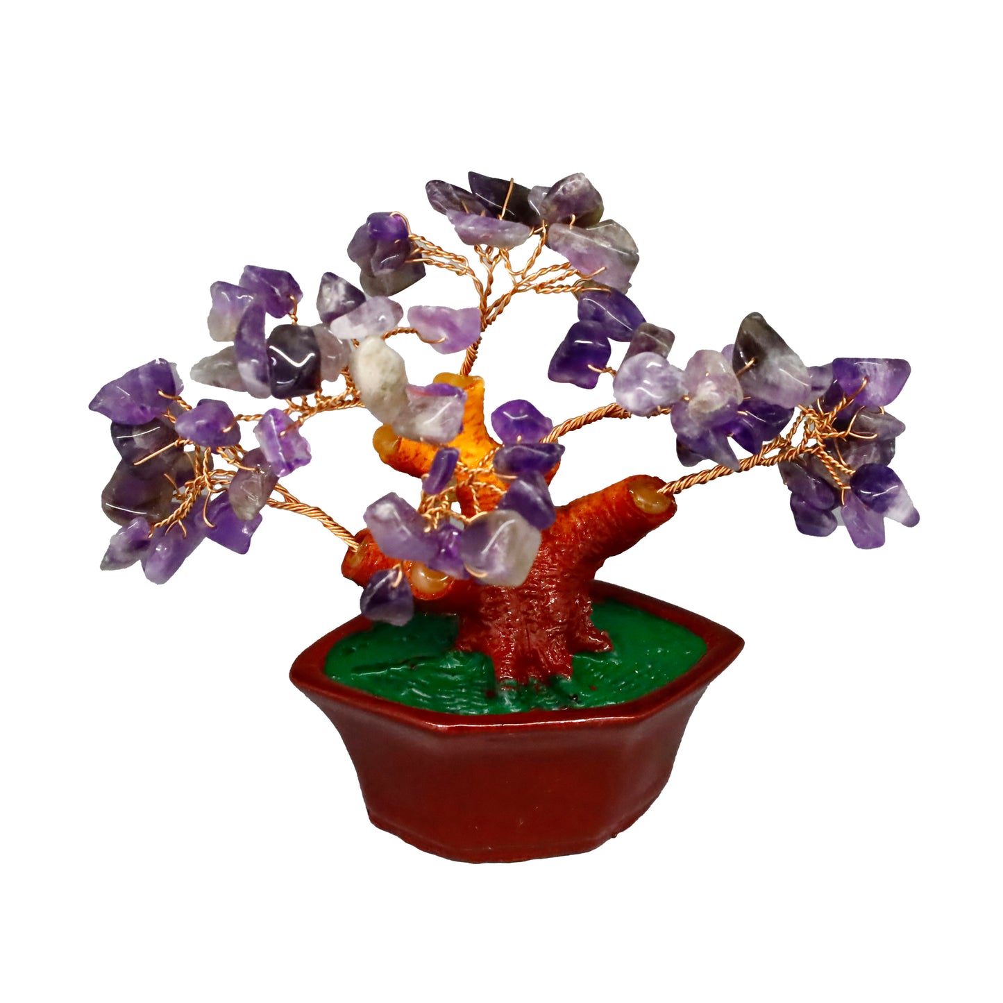 Ametist Doğal Taşlı Bonsai Hayat Ağacı - Dekoratif ve Şifalı Enerji Ağacı