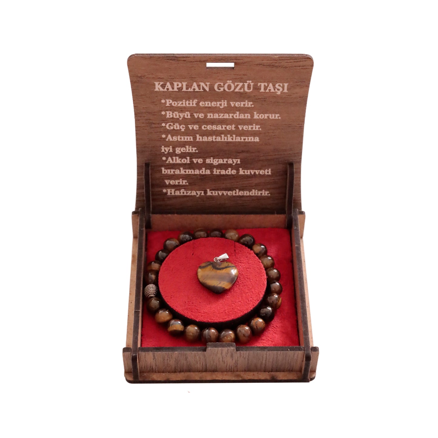 Kaplangözü Doğal Taş Set - 8 mm Bileklik & Kolye ile Ruhsal Güç