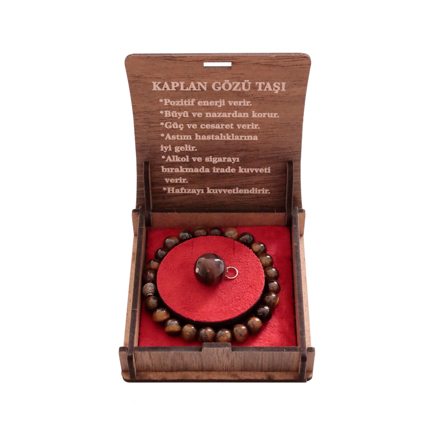 Kaplangözü Doğal Taş Set - 8 mm Bileklik & Kolye ile Ruhsal Güç