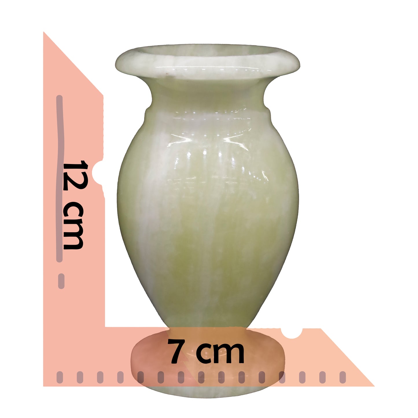 Oniks Doğal Taş Küp Vazo – 12 cm Dekoratif El Yapımı Ürün