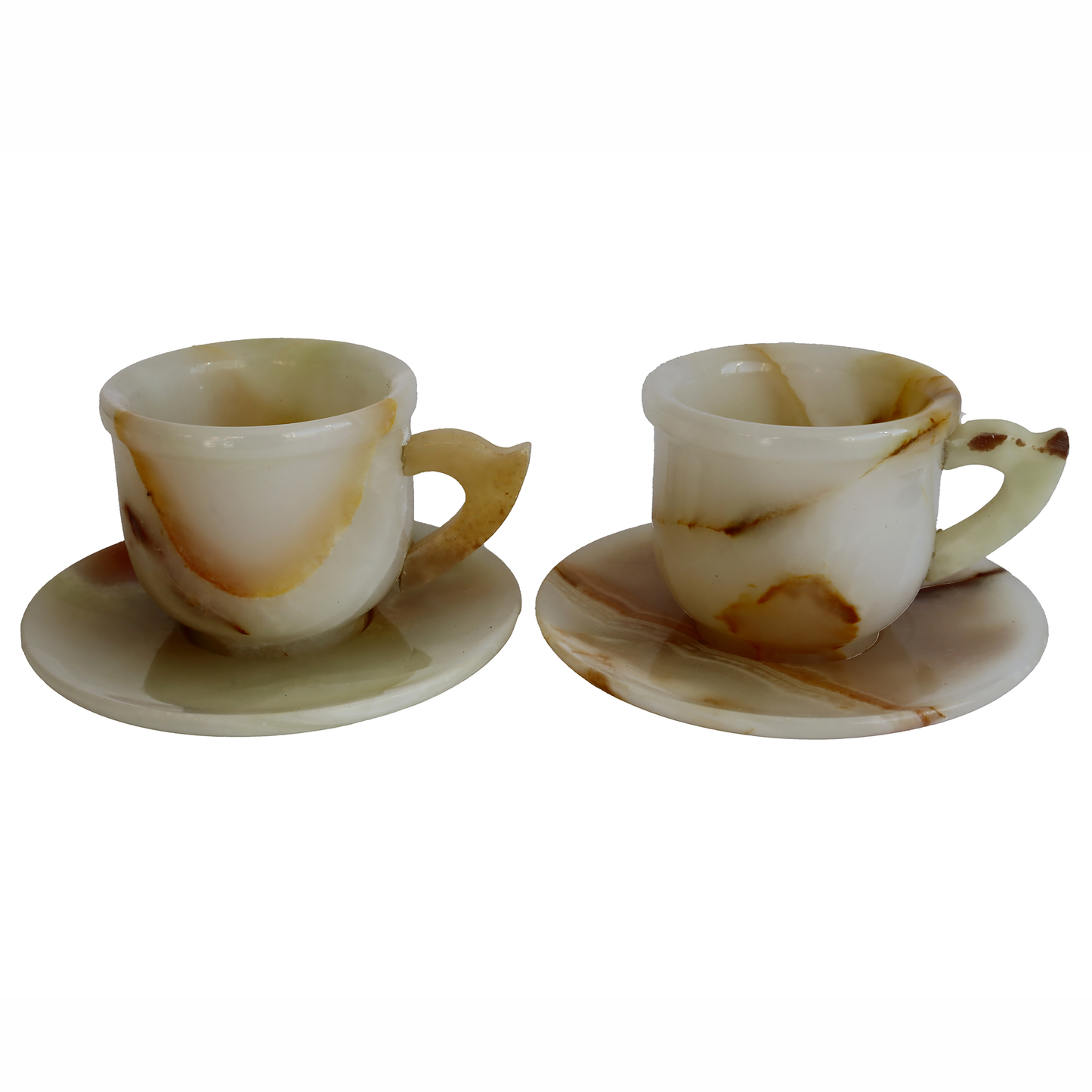 El Yapımı Oniks Doğal Taş Fincan Seti – 2’li & 6’lı Takım Seçenekleri – Şık Dekoratif Kahve Fincanı – Doğal Desenli Lüks Taş Tasarım