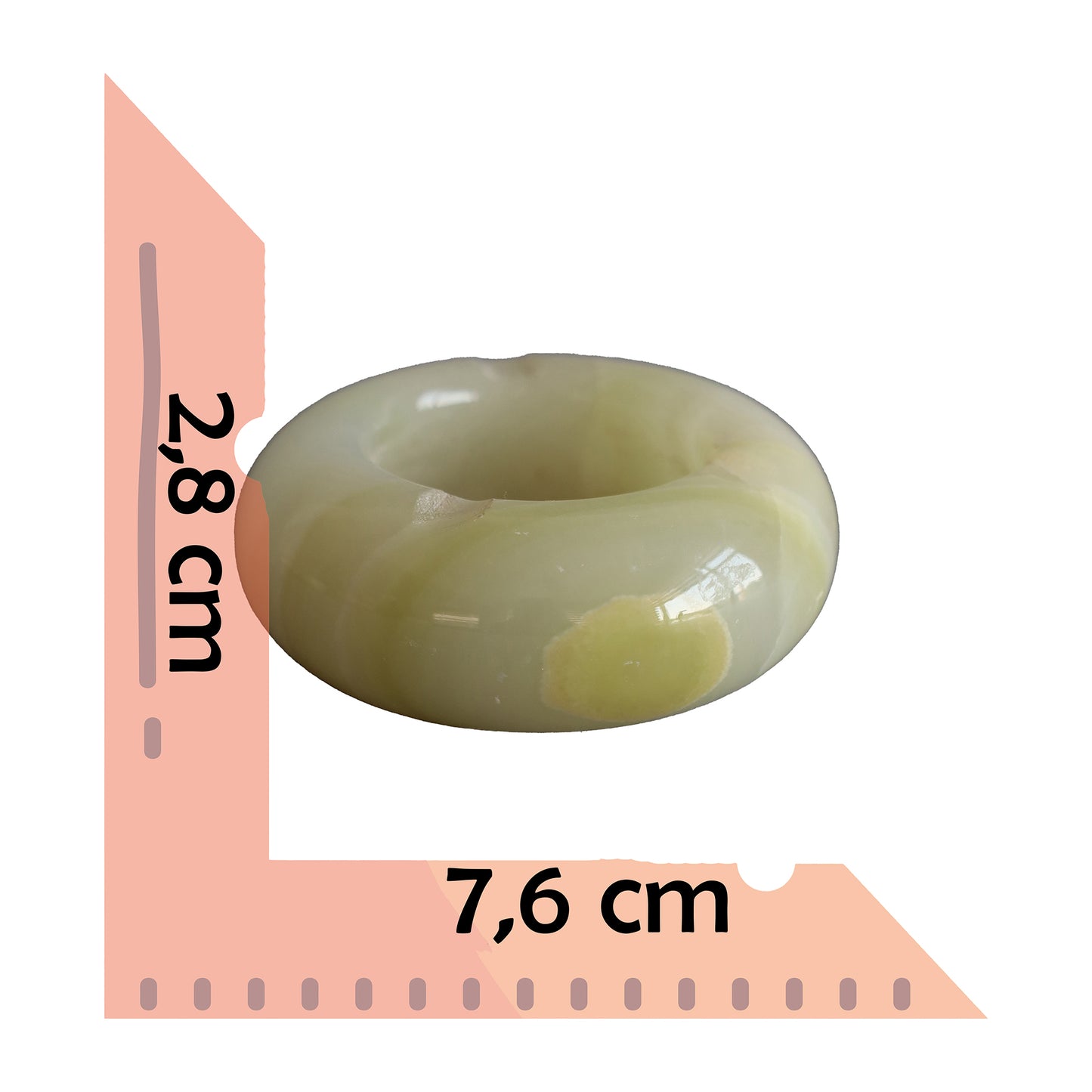 Özgün ve Doğal Oniks Taş Kül Tablası – El Yapımı Dekoratif Taş Küllük (7,6 cm x 2,8 cm)