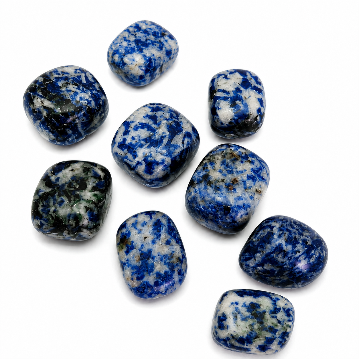 Sodalit Doğal Taş 2x2 cm – Mavi Lacivert Beyaz – Dekoratif Taş – 1, 3 ve 6 Adet