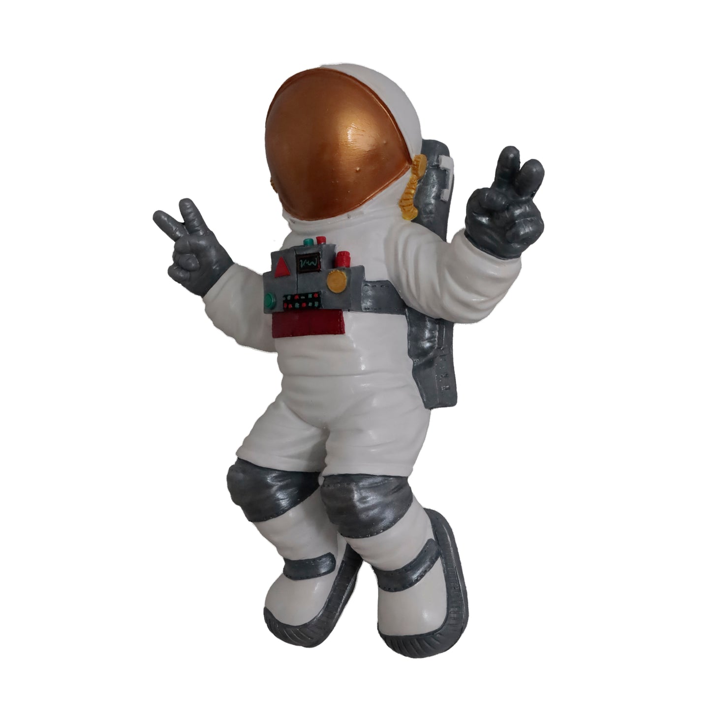 "Renkli Akrilik Boyama ile Polyester Astronot Dekorasyon Parçası- Dekoratif Uzay Temalı Biblo"