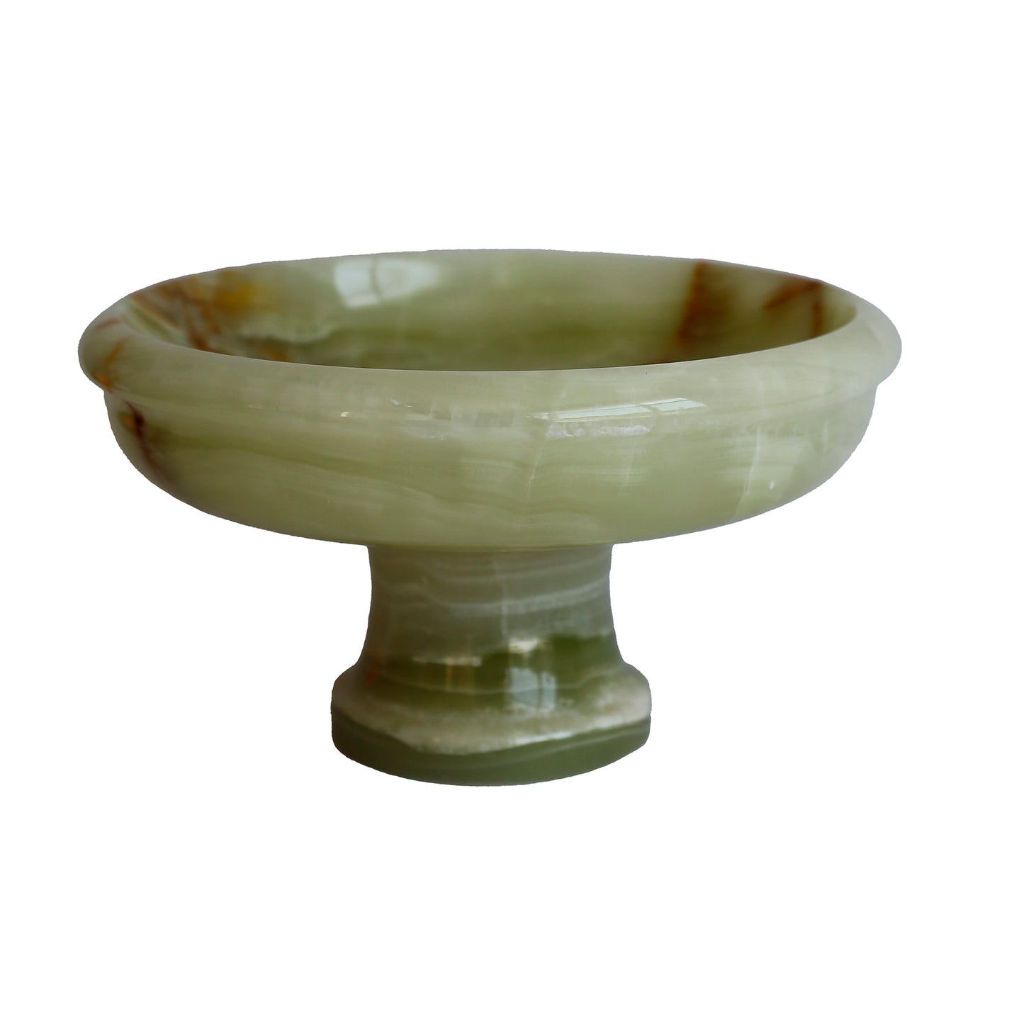 Onyx Natural Stone Grape Set with 6'' Footed Bowl and 50 Grapes. Handmade, Feng Shui Decor