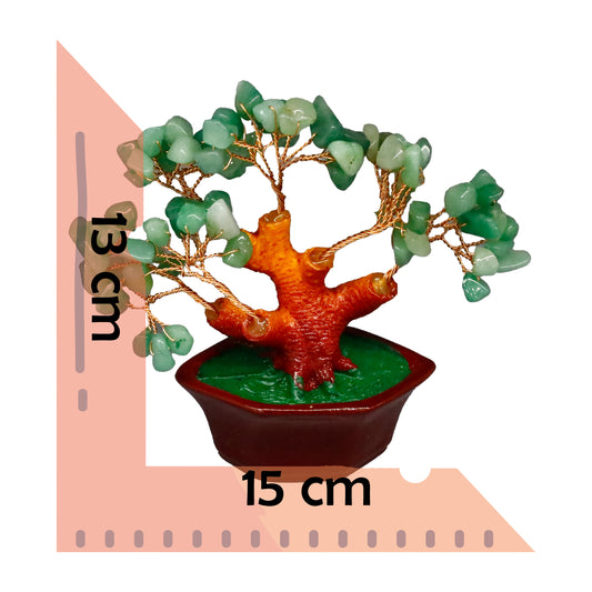 Yeşim Doğal Taş Bonsai Ağacı - Dekoratif Şans ve Bereket Ağacı