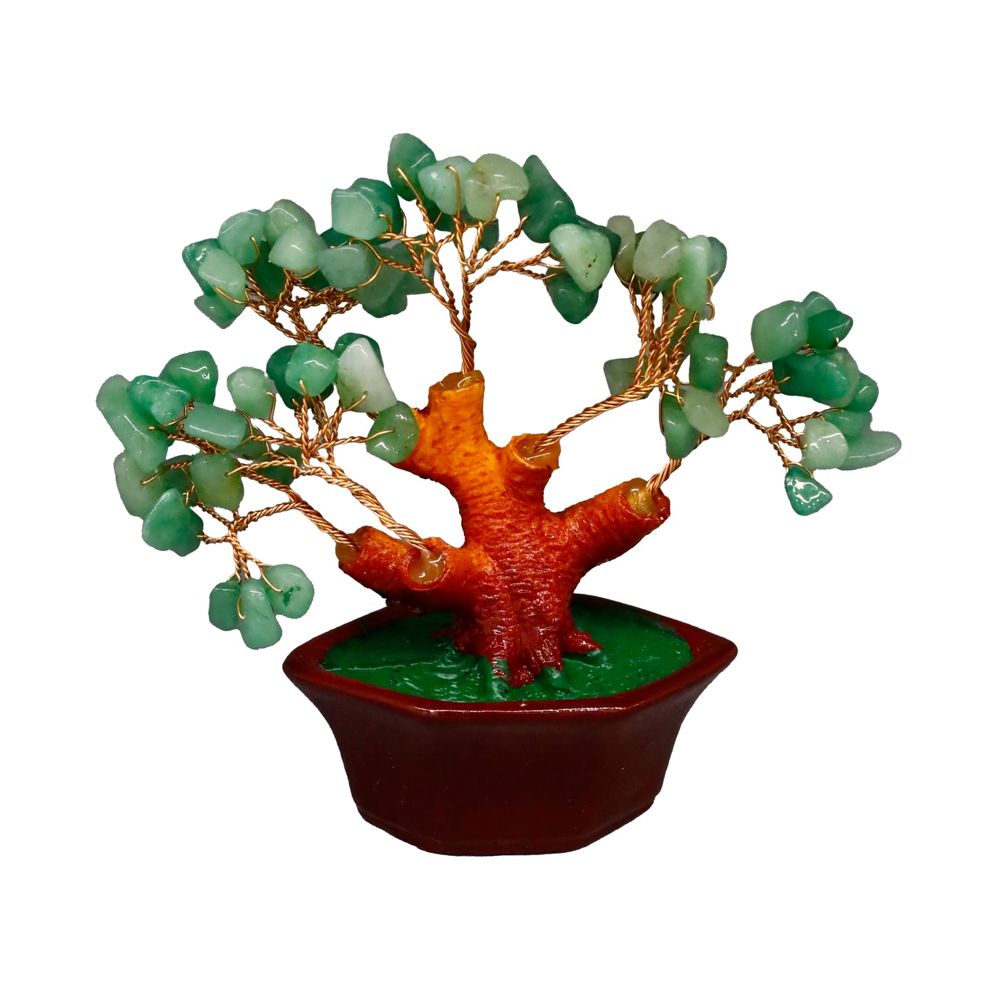 Yeşim Doğal Taş Bonsai Ağacı - Dekoratif Şans ve Bereket Ağacı