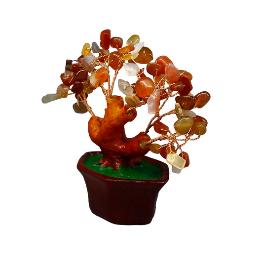 Karnelyan Doğal Taşlı Bonsai Hayat Ağacı – Enerji, Tutku ve Motivasyon Kaynağı!