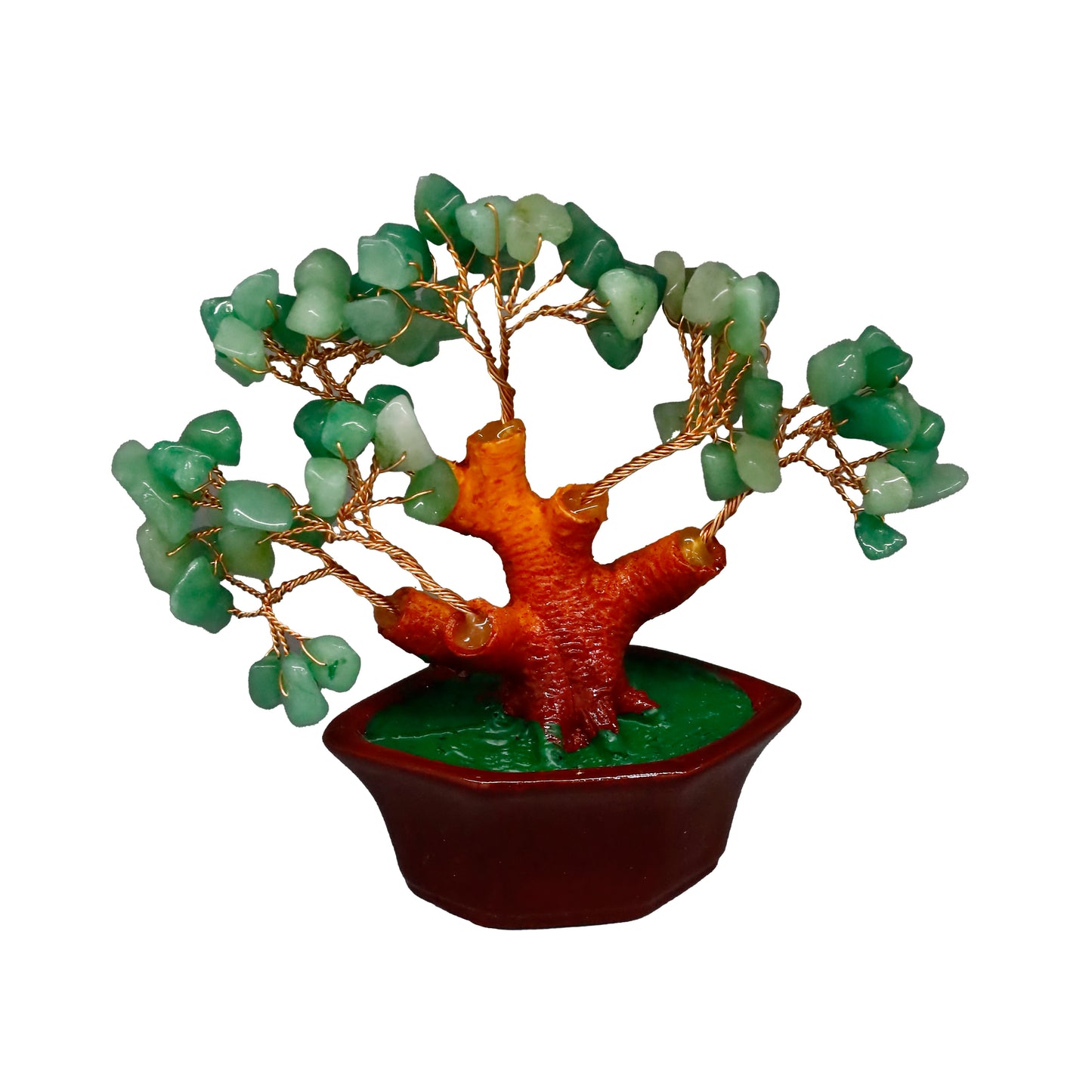 Yeşim Doğal Taş Bonsai Ağacı - Dekoratif Şans ve Bereket Ağacı
