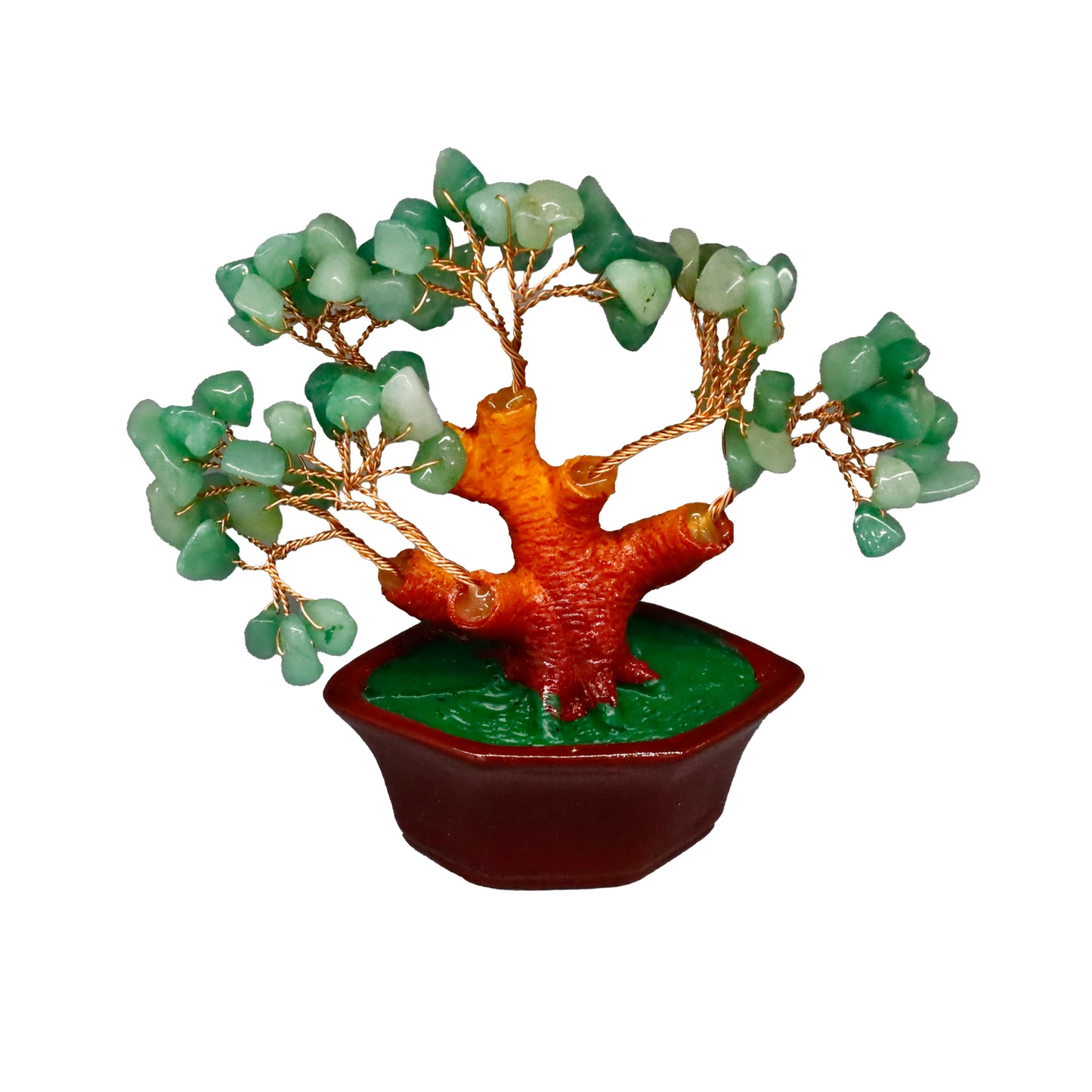 Yeşim Doğal Taş Bonsai Ağacı - Dekoratif Şans ve Bereket Ağacı