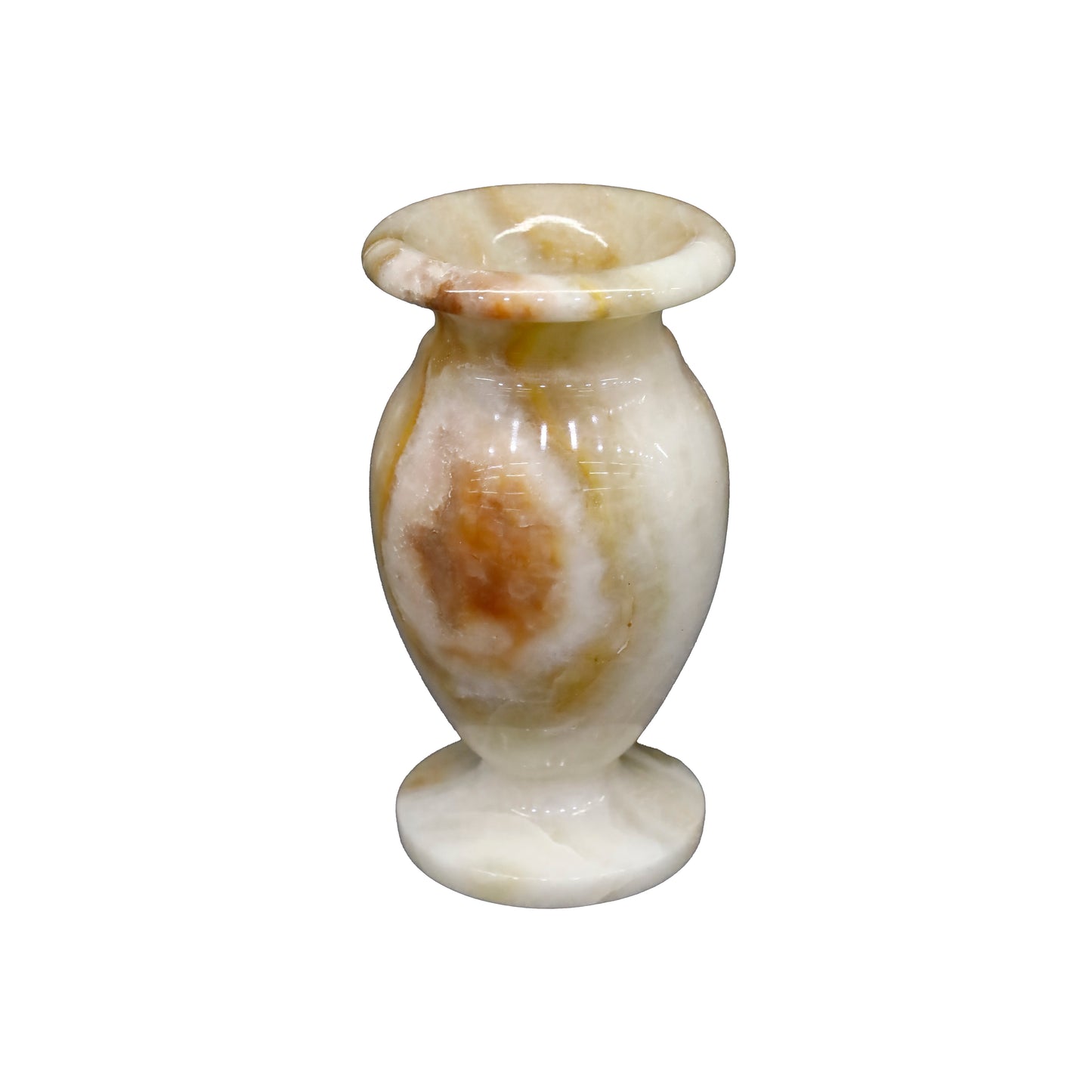 Oniks Doğal Taş Küp Vazo – 12 cm Dekoratif El Yapımı Ürün