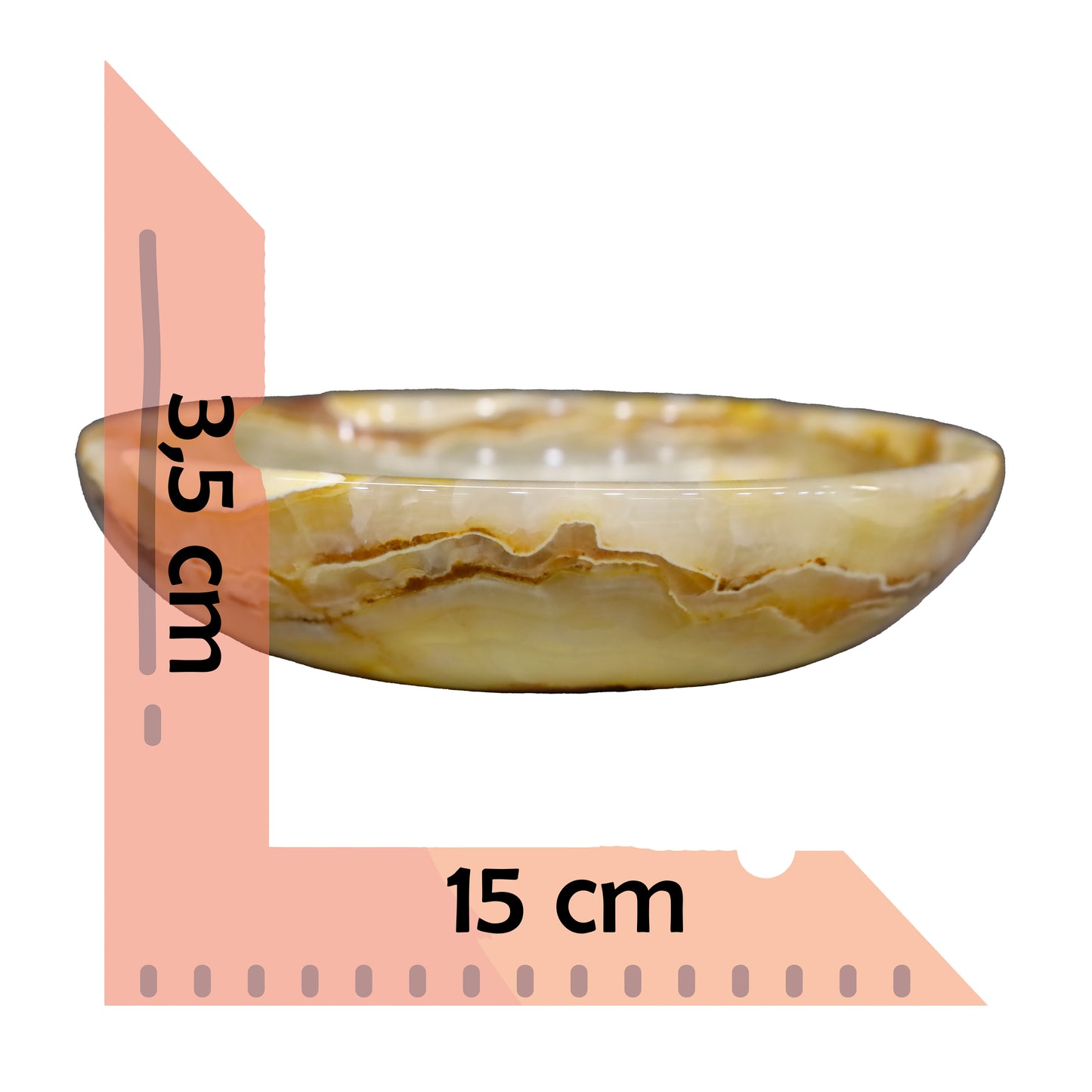 Doğal Oniks Taş Kase – Dekoratif & Şık 15 cm Çanak